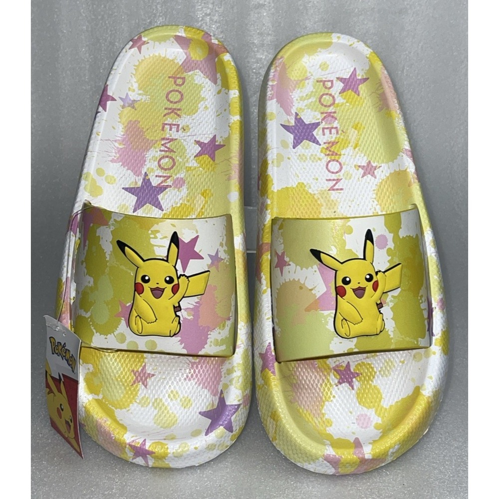 GROUND UP Women's Pokémon Pikachu Cartoon Comfort Pillow Slide Slippers Size 9‎